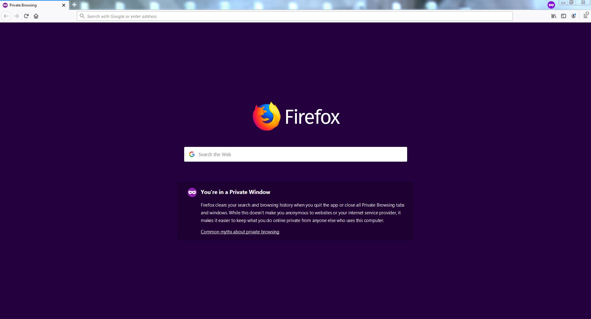 inprivate afbeelding in Firefox versie 68.0.2