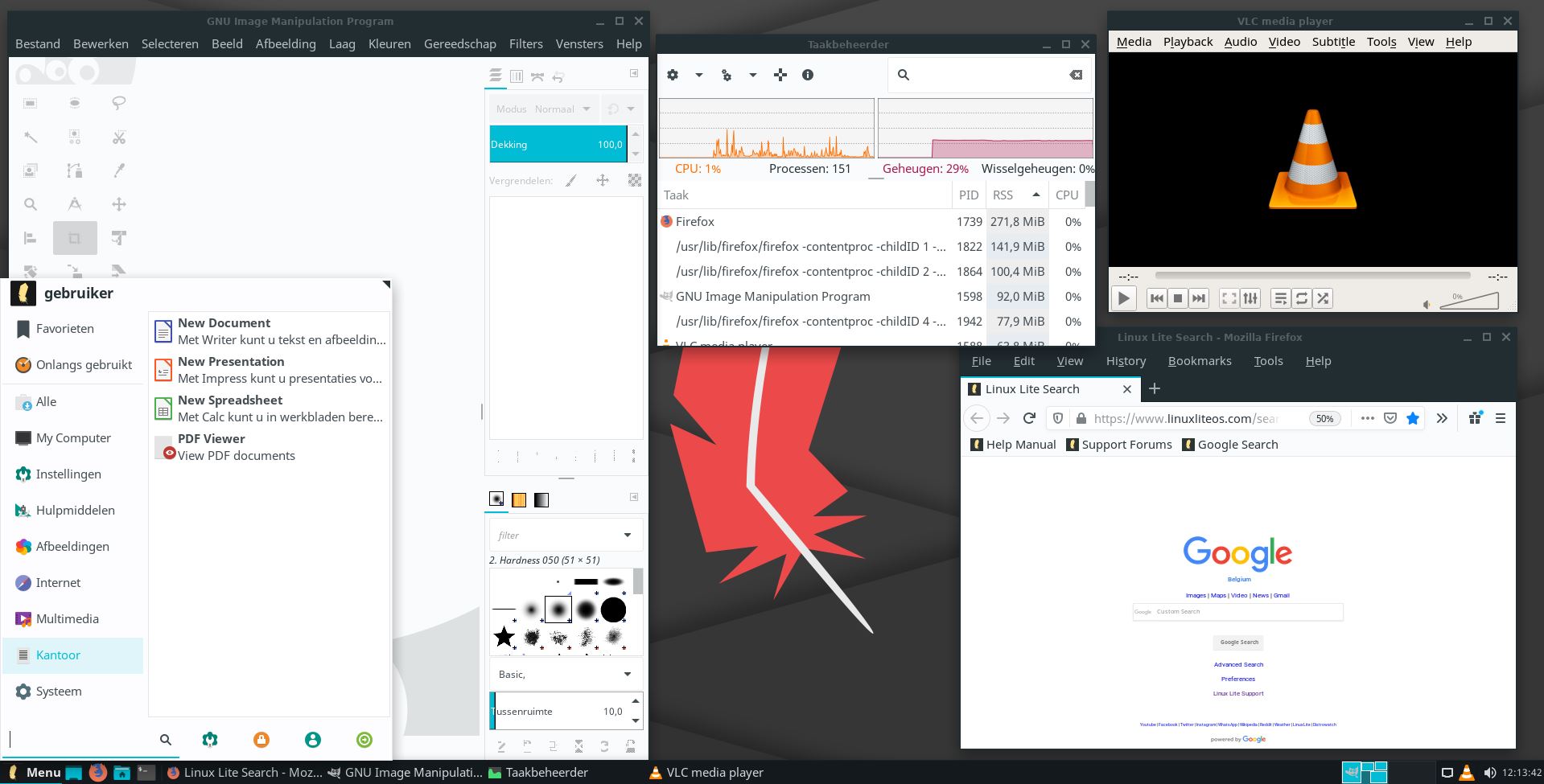 schermafbeelding van Linux Lite