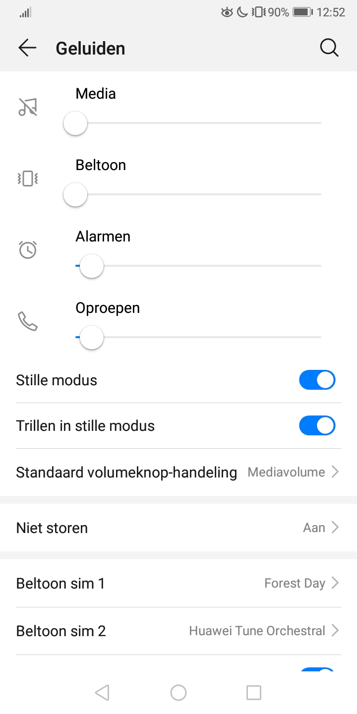 afbeelding van niet storen dat AAN staan