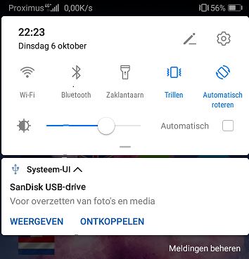 afbeelding afkoppeling van otg USB 