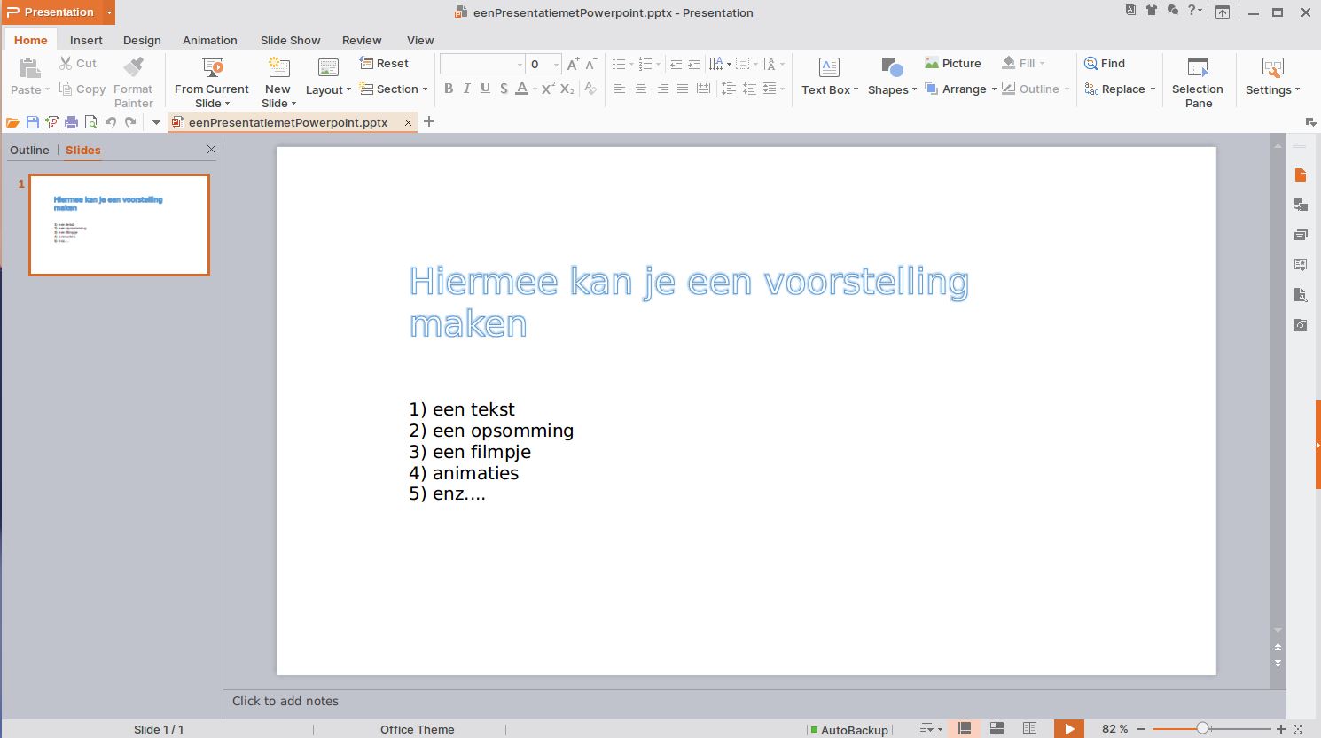 afbeelding van WPS Office presentaties