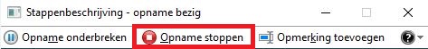 Waar je opname stoppen vindt in het psr programma
