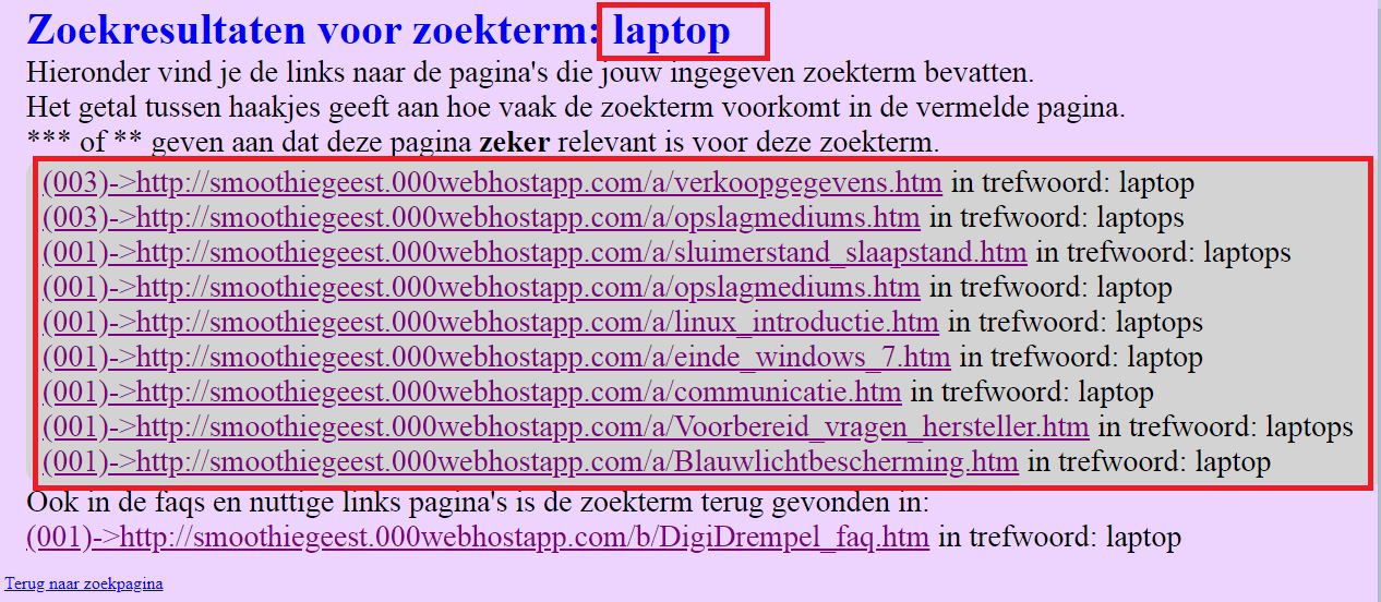 afbeelding van een grotere lijst